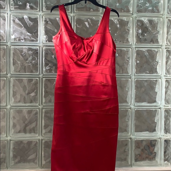 jax red satin dress Jax Red Satin Dress (Size 10)